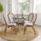 Merrick Lane Mael Set of Two Stacking Thonet Bistro Style Chair with Arms, Textilene Seat, and Bamboo Finished Metal Frame for Indoor/Outdoor Use